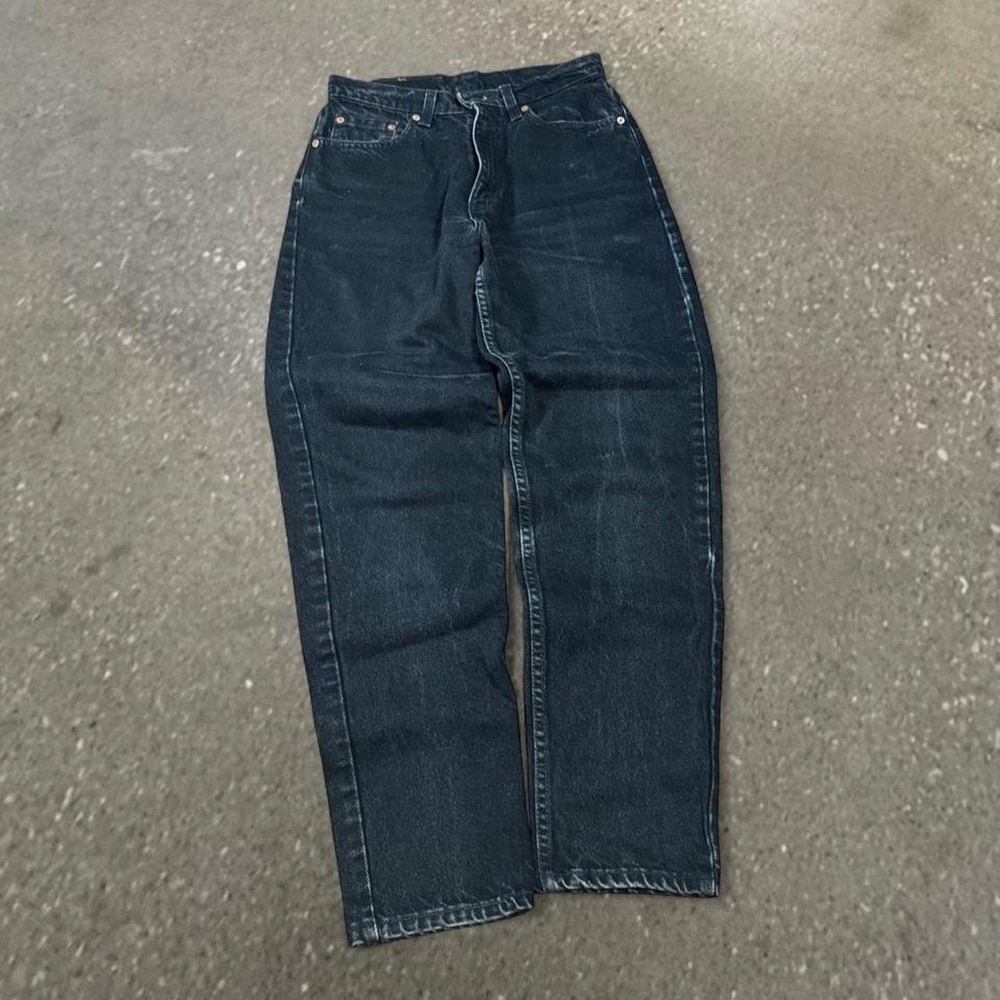 Vintage Levis 521 Black Tapered Jeans Womens 8S Made in USA 28x28